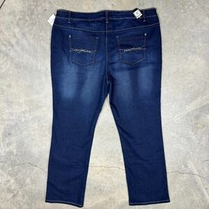 C & A Vintage Y2K CANDA Jeans Embellished Pocket Womens 42x31 Baby Bootcut NEW